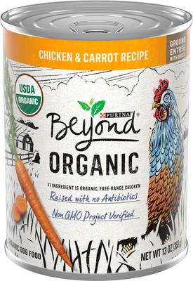 Organic Chicken & Carrot Recipe Wet Dog Food, 13-oz can, case of 12