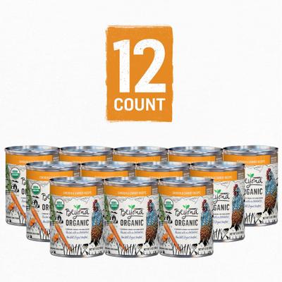 Organic Chicken & Carrot Recipe Wet Dog Food, 13-oz can, case of 12