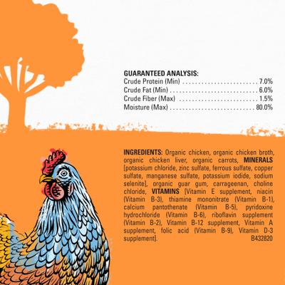 Organic Chicken & Carrot Recipe Wet Dog Food, 13-oz can, case of 12