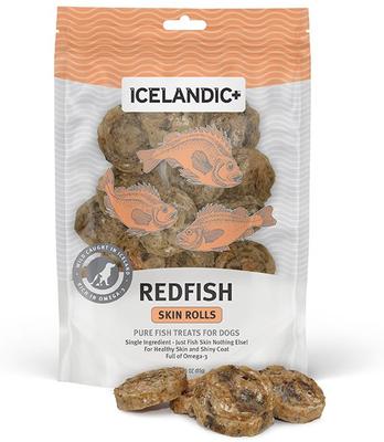 Redfish Skin Rolls Fish Dog Treat, 3.0-oz bag