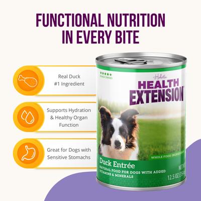 Grain-Free Duck Entree Canned Dog Food, 12.5-oz, case of 12