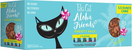 Aloha Friends Tuna, Calamari & Pumpkin Recipe in Broth Grain-Free Wet Cat Food, 3-oz pouch, case of 12