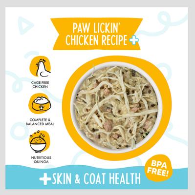Comida húmeda natural para perros Meals 'n More, Paw Lickin' Chicken Plus Skin & Coat Health, 3.5 oz (12 unidades)