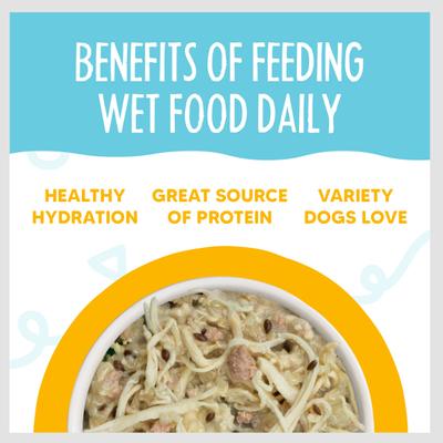 Comida húmeda natural para perros Meals 'n More, Paw Lickin' Chicken Plus Skin & Coat Health, 3.5 oz (12 unidades)