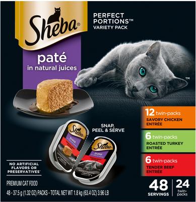 Perfect Portions Grain-Free Savory Chicken Entree Pate Adult Wet Cat Food Trays, 2.6-oz, case of 24