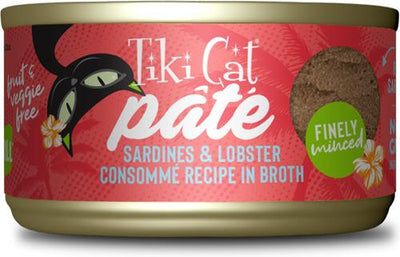 Grill Sardines & Lobster Consomme Recipe in Broth Grain-Free Pate Wet Cat Food, 2.8-oz can, case of 12