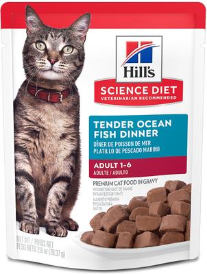 Adult Tender Ocean Fish Recipe Cat Food, 2.8-oz pouch, case of 24