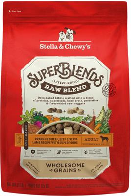 SuperBlends Raw Blend Wholesome Grains Cage-Free Chicken & Duck Recipe with Superfoods Dry Dog Food, 21-lb bag