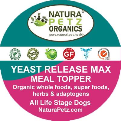 YEAST RELEASE MAX MEAL TOPPER* Master Blend Candida Yeast Defense Support* Dog Supplement, 4-oz jar