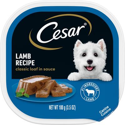 Bundle: Cesar Classic Loaf in Sauce Lamb Recipe Wet Food + Simply Crafted Variety Pack Wet Dog Food Meal Topper