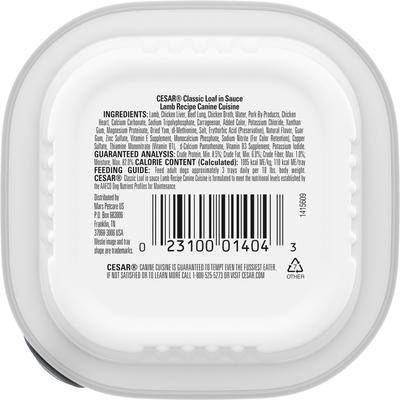 Bundle: Cesar Classic Loaf in Sauce Lamb Recipe Wet Food + Simply Crafted Variety Pack Wet Dog Food Meal Topper