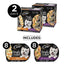 Bundle: Cesar Classic Loaf in Sauce Lamb Recipe Wet Food + Simply Crafted Variety Pack Wet Dog Food Meal Topper