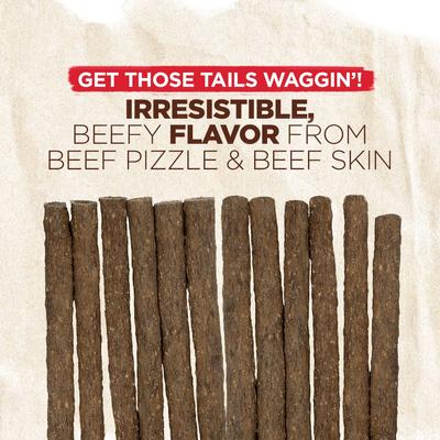 Natsticks Beef High-Protein Chewy Sticks Dog Treats, 16 count