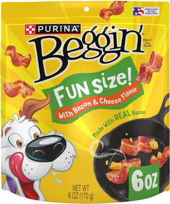 Purina Beggin' Real Meat Fun Size Original with Bacon Flavored Dog Treats, 25-oz bag