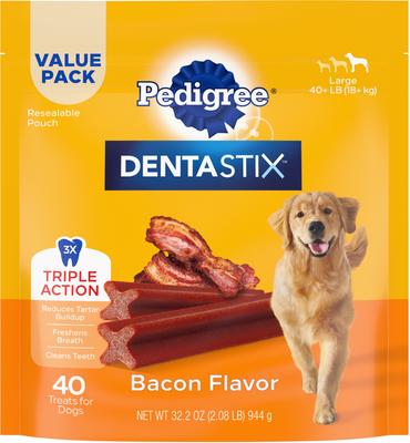 Dentastix Bacon Flavor Large Dental Dog Treats, 64 count