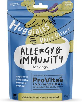 Allergy & Immunity Support Chicken Flavored Soft Chew Allergy & Immune Supplement for Dogs, 90 count