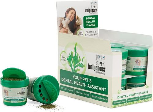 Organic Sea Kelp Flakes Dental Care Dry Dog Food Topping, 2.54-oz jar