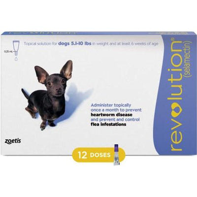 Solución tópica para perros, de 2,3 a 4,5 kg (caja morada), 12 dosis (suministro para 12 meses)