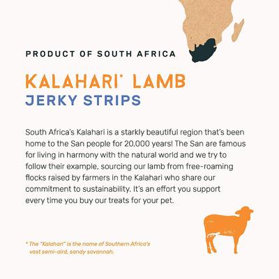 Kalahari Lamb Jerky Strips Dog Treats, 5.3-oz bag