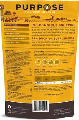 Carnivore Duck Freeze-Dried Grain-Free Raw Cat Food, 9-oz bag