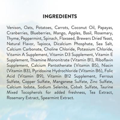 Comida cruda deshidratada para perros Homestyle Venison & Cranberry Dinner, caja de 2 lb