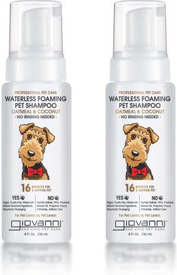 Professional Waterless Foaming Oatmeal & Coconut Dog Shampoo, 8-fl oz bottle