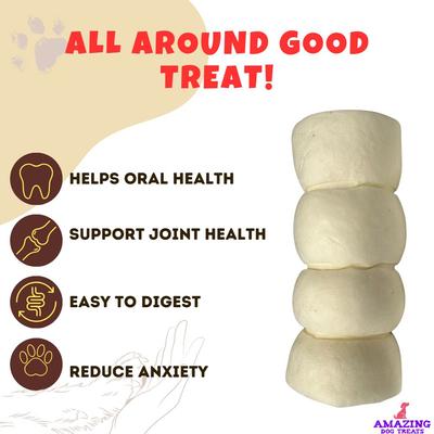 5 - 6-inch Mega Thick Beef Cheek Roll Dog Treats, 4 count