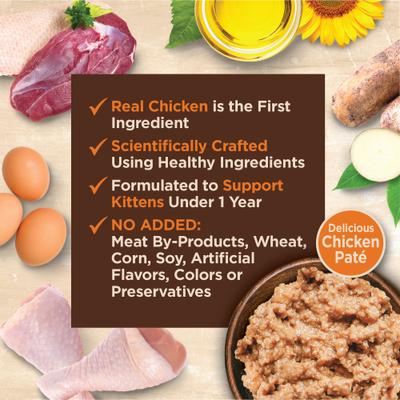 CORE Tiny Tasters Kitten Chicken Grain-Free Pate Wet Cat Food, 1.75-oz pouch, case of 12