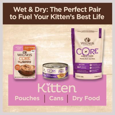 CORE Tiny Tasters Kitten Chicken Grain-Free Pate Wet Cat Food, 1.75-oz pouch, case of 12
