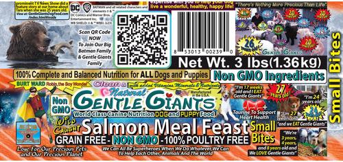 Natural Adult Non-GMO Grain-Free Salmon Small Bites Dry Dog Food, 3-lb bag