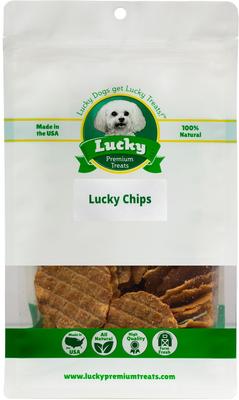 Lucky Chips Chicken Dog Jerky Treat, 6-oz jar