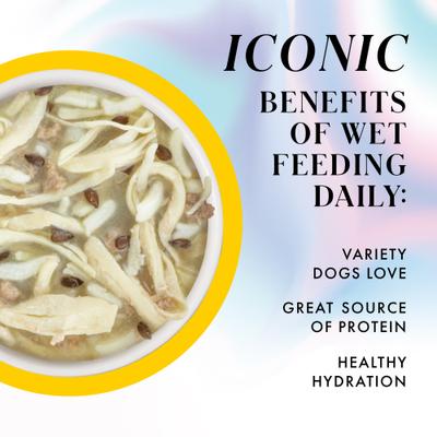 Non-GMO Chicken & Rice Dinner Shredded Wet Dog Food, 2.75-oz cup, case of 10