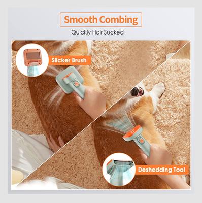 Dog & Cat Grooming Pet Hair Vacuum Kit with 7 Grooming Tools
