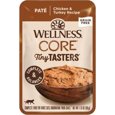 CORE Tiny Tasters - Alimento para gatos sin cereales con paté de pollo, 1.75 oz (paquete de 12)