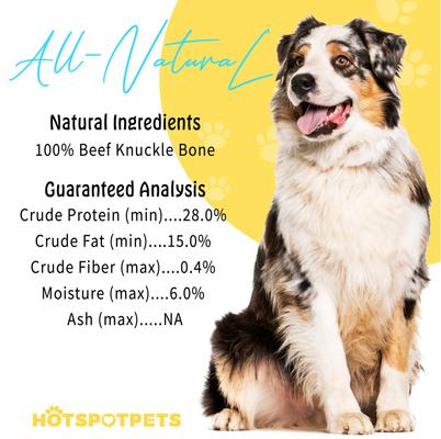 Sliced Beef Knuckle Bone Dog Treats, 6 count