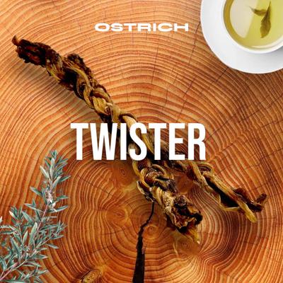 Golosina masticable para perros Chewy Ostrich Tendon Twister, 1 unidad