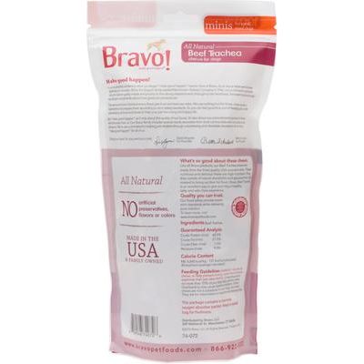 Bag-O-Chews Beef Trachea Minis - Golosinas para perros asadas en seco, bolsa de 7 oz