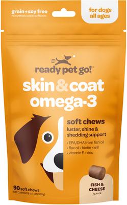 Suplemento Omega-3 para piel y pelaje de perros, 90 unidades