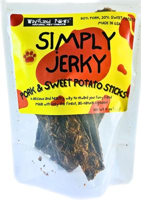 Pork & Sweet Potato Jerky Stick Dog Treats, 4-oz bag