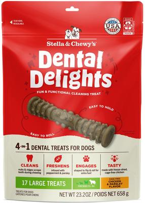 Dental Delights Large Chicken & Parsley Dental Dog Treats, 23.2-oz bag