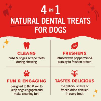 Dental Delights Large Chicken & Parsley Dental Dog Treats, 23.2-oz bag