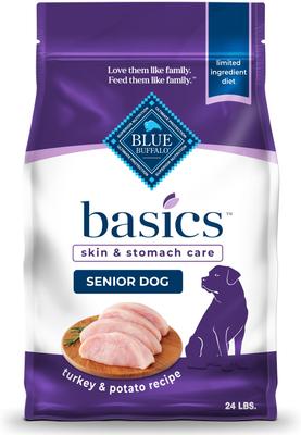 Basics Skin & Stomach Care Turkey & Potato Recipe Senior Dry Dog Food, 24-lb bag