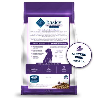 Basics Skin & Stomach Care Turkey & Potato Recipe Senior Dry Dog Food, 24-lb bag