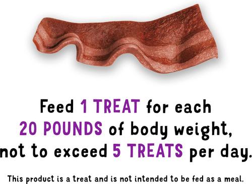 Strips Pizza Flavor with Real Bacon Jerky Dog Treats, 26-oz pouch, case of 2