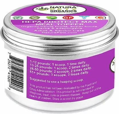 HEPA PROTECT MAX MEAL TOPPER - Liver, Kidney, Bladder & Gall Bladder Support & Cleanse* Cat Supplement, 4-oz jar