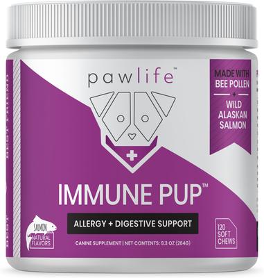 Immune Pup Allergy + Digestive Support Salmon Flavor Soft Chews Dog Supplement, 120 count