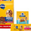 Bundle: Dog Food & Treats Starter Pack - Pedigree Steak & Vegetable Dry Food, Beef & Chicken Canned Food, Chicken Dental Treats
