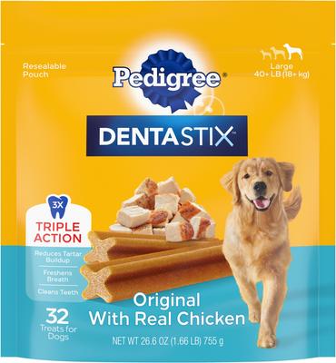 Bundle: Dog Food & Treats Starter Pack - Pedigree Steak & Vegetable Dry Food, Beef & Chicken Canned Food, Chicken Dental Treats