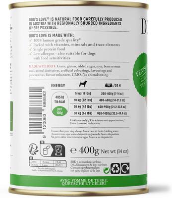 Super Premium Natural Single Protein Limited Ingredient Adult Classic Venison Canned Dog Food, 14.1-oz can, 6 count