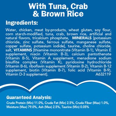 Ocean Favorites Meaty Bits Tuna, Crab & Brown Rice Natural Wet Cat Food, 5.5-oz can, case of 24